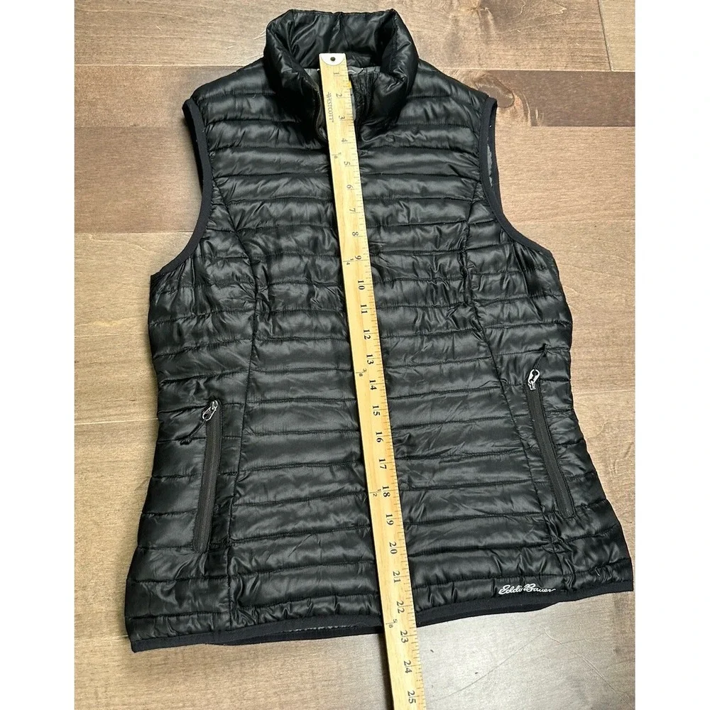Eddie Bauer Vest Womens XS Black Travex EB700 Down Fill Quilted Puffer Hiking - Picture 11 of 11
